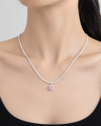 Collar Lumi | Cadena de Clavícula con Dije Rosa