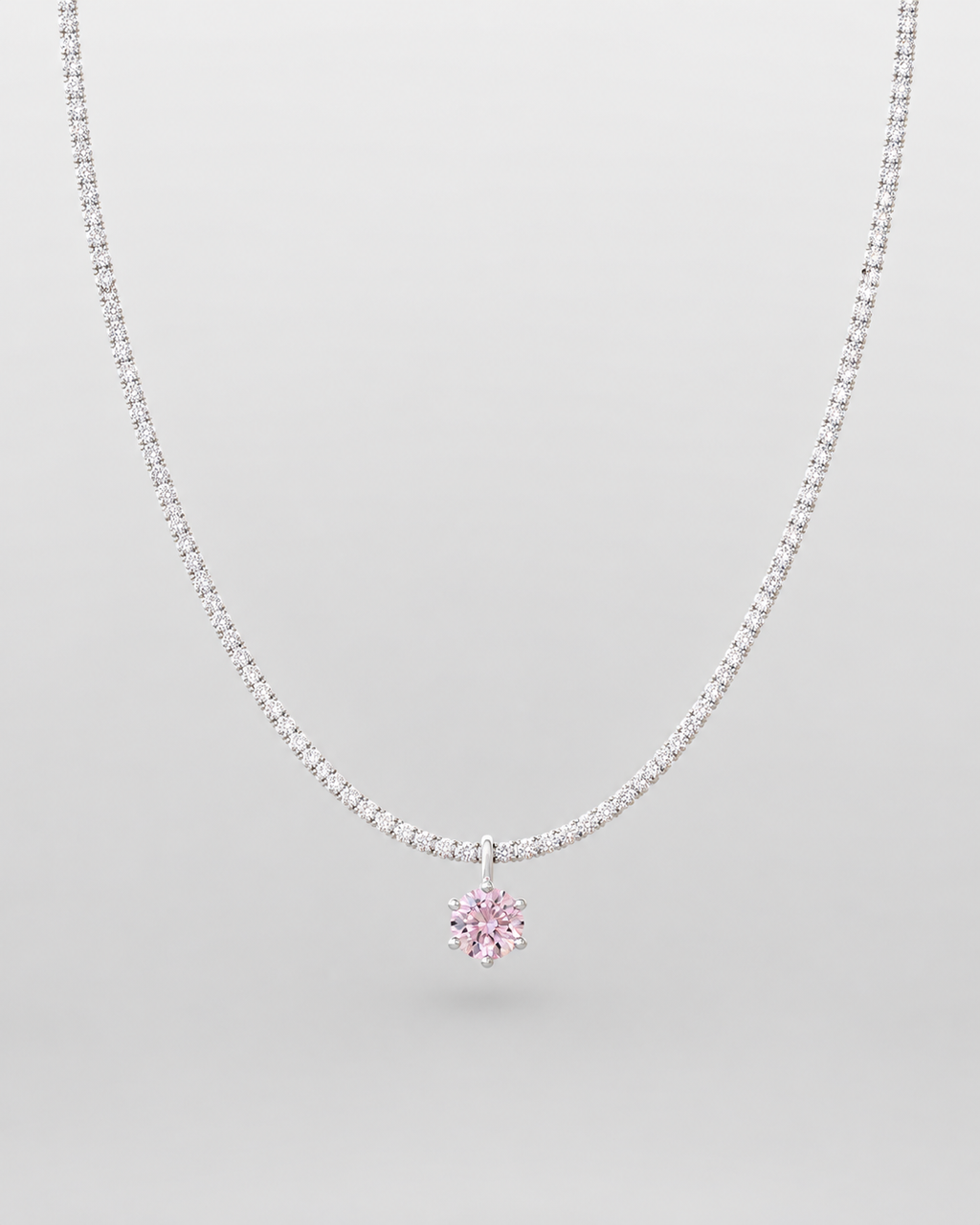 Collar Lumi | Cadena de Clavícula con Dije Rosa