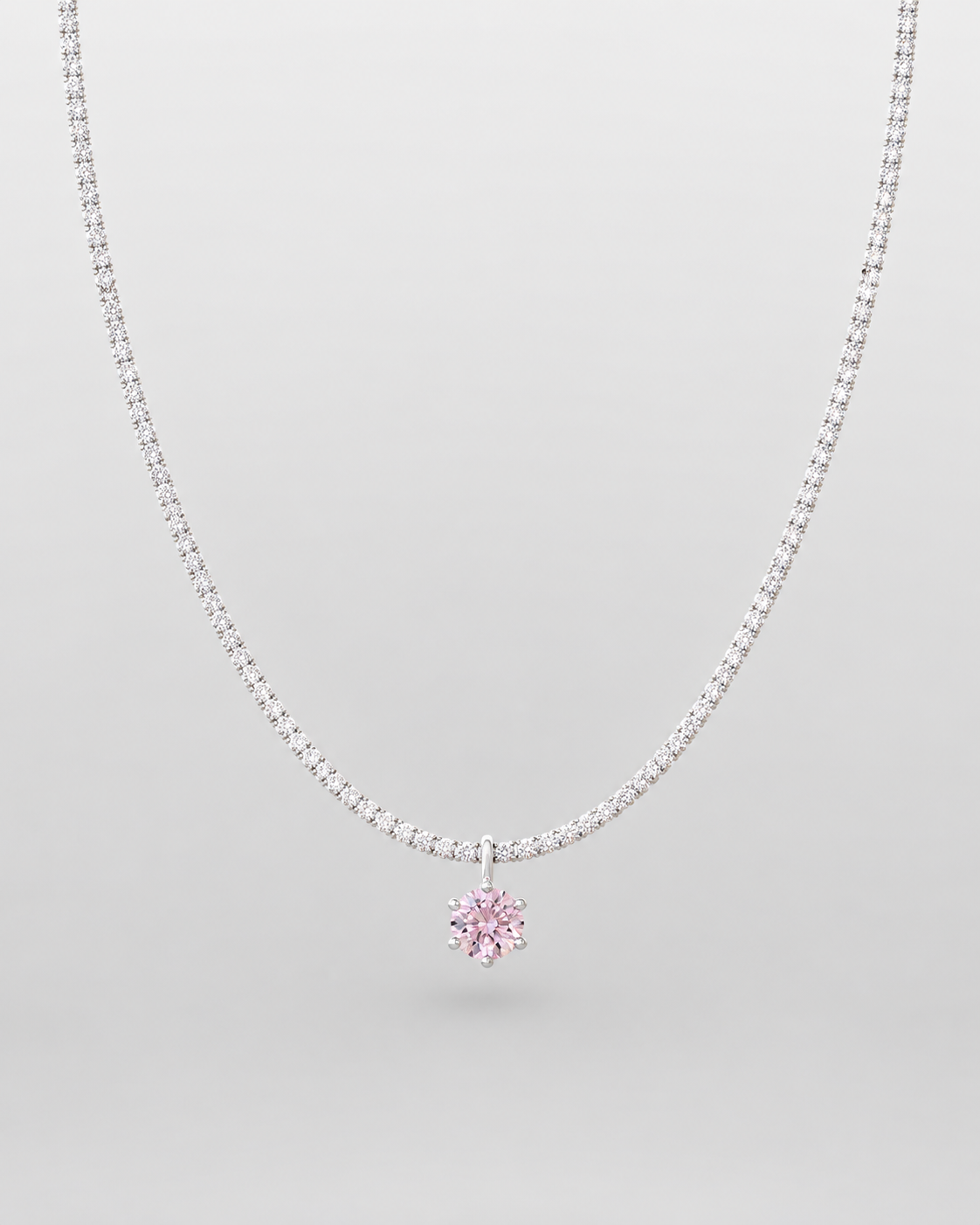 Collar Lumi | Cadena de Clavícula con Dije Rosa