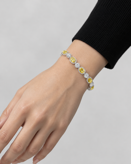 Pulsera Aurora Amarilla | Brazalete de Piedras Amarillas