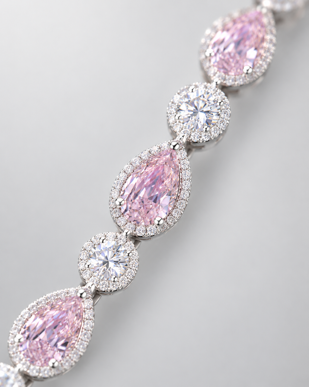 Pulsera Aurora Rosa | Brazalete de Gotas Rosas