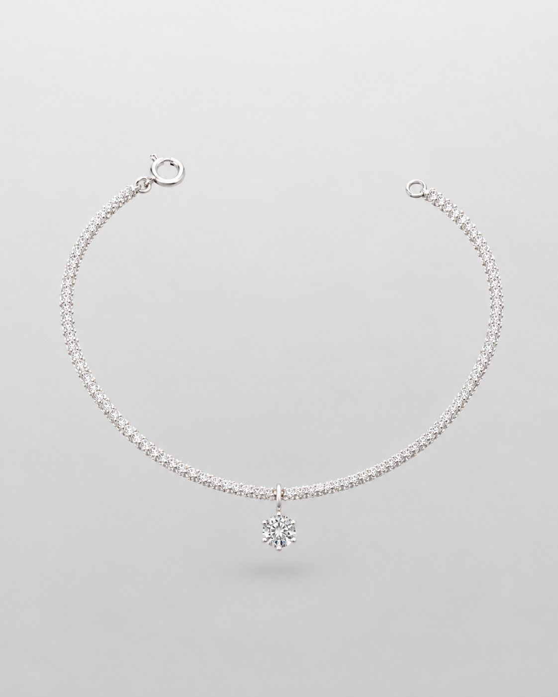 Pulsera Lumi | Cadena de Brillo con Dije Solitario | arhoi