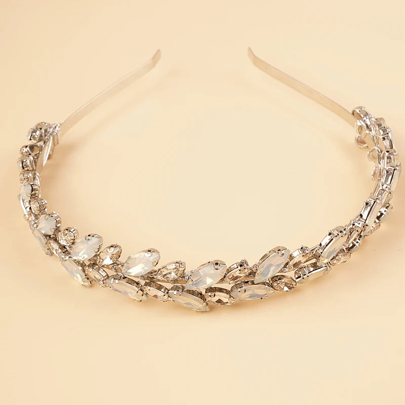 12 Color Bride Crystal Wedding Heaband Silver Blue Red Bridal Headpiece Sparkly Rhinestone Hair Accessorie for Women and Girls