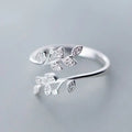 Silver Color Angel Wings Ring Adjustable Micro Pave Zircon Joint Rings For Women Fashion Opening Rings Jewelry Female Lover Gift