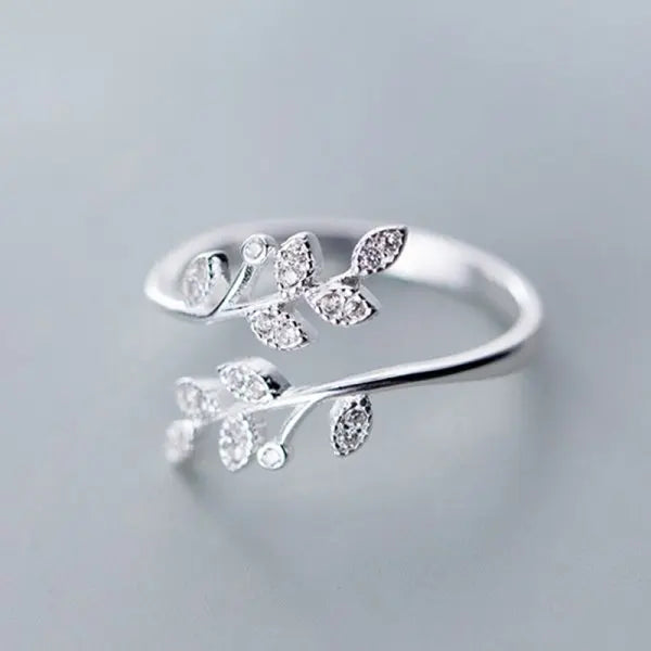 Silver Color Angel Wings Ring Adjustable Micro Pave Zircon Joint Rings For Women Fashion Opening Rings Jewelry Female Lover Gift