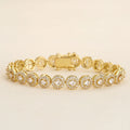ZAKOL European And American Fashion Round AAA Zircon Bracelet Bangles Unisex Punk Style Hip-hop Jewelry
