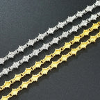 Round Stone Star Cubic Zirconia Bracelet Hip-Hop Jewelry For Men Shiny Elegant Fashion Accessory Classic  Gift For Birthday