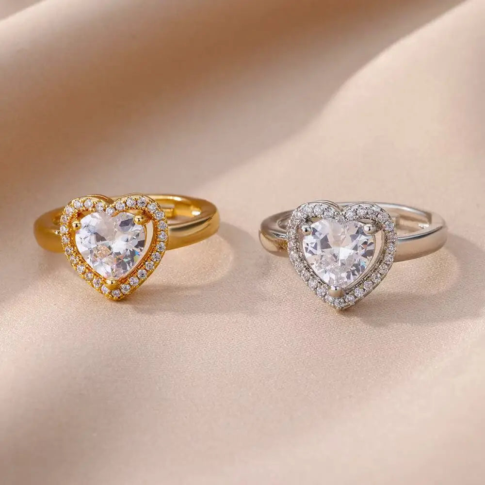 Wedding Aesthetic Jewelry Shiny Zircon Stars Men's And Women's Rings Alloy Dutan Gold Classic Ring Suitable For Men's And Women'