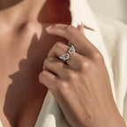 Silver Color Angel Wings Ring Adjustable Micro Pave Zircon Joint Rings For Women Fashion Opening Rings Jewelry Female Lover Gift